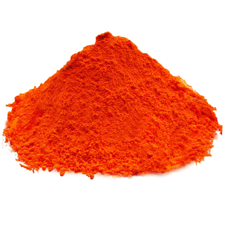 Pigmento fluorescente naranja rojo