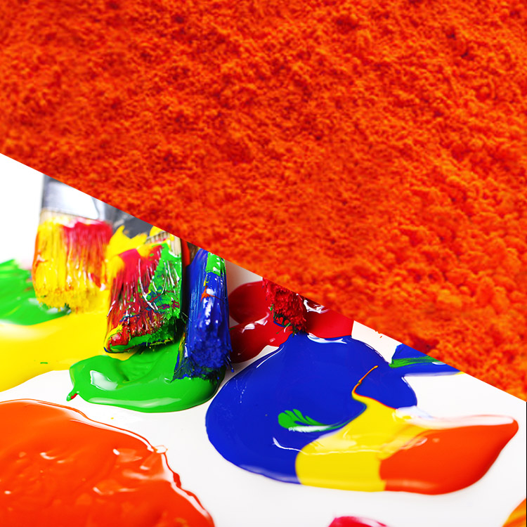 Pigmento fluorescente naranja rojo