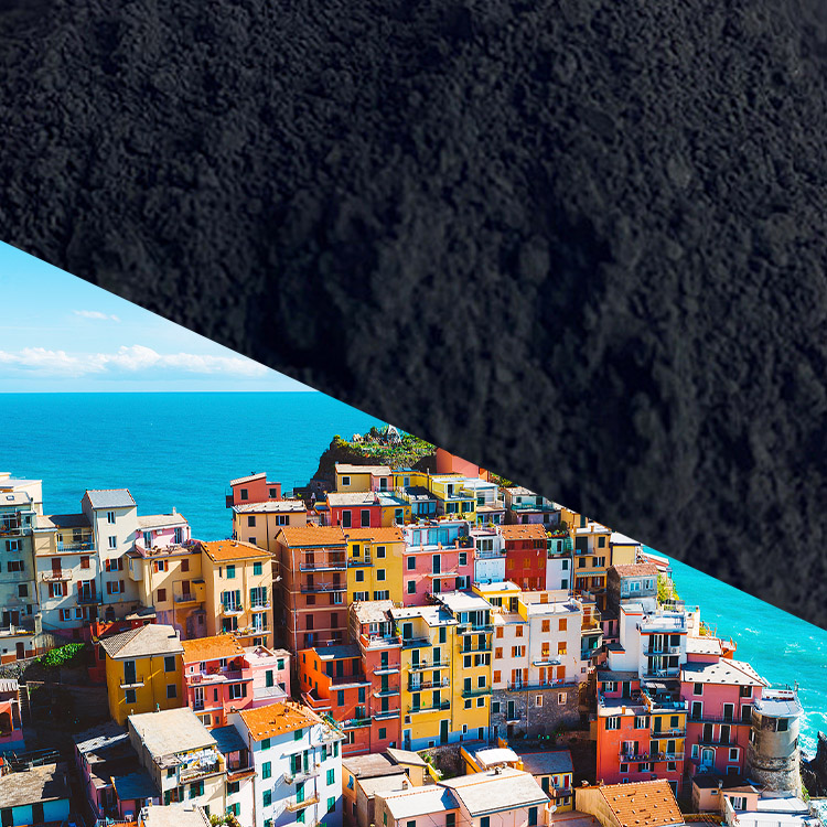 Negro carbón (fase azul) 