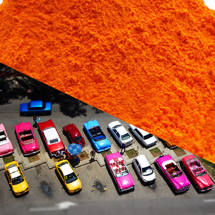 Pigmento fluorescente naranja